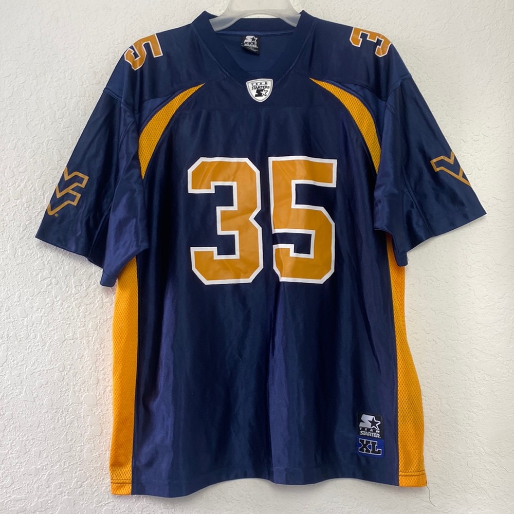 ✅Men STARTER West Virginia College Jersey Size XL Like New